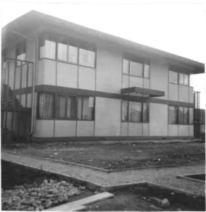 Black and white photo of Lions View from 1956