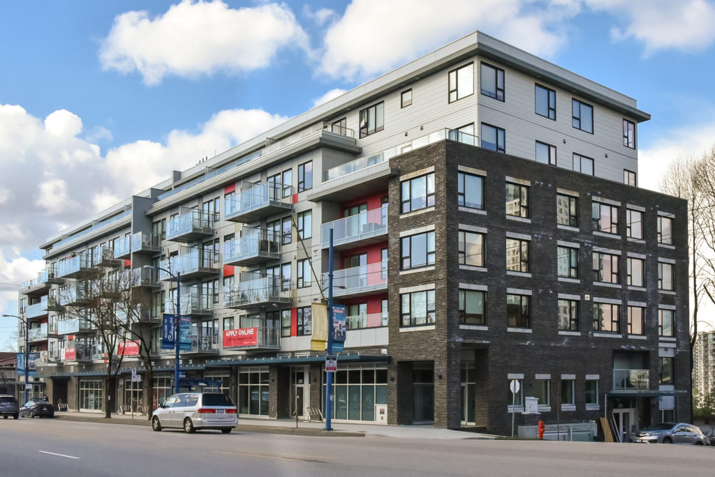 Exterior photograph of Odd Fellows Low Rental Housing Society building located on Lincoln Street at Kingsway in Vancouver.